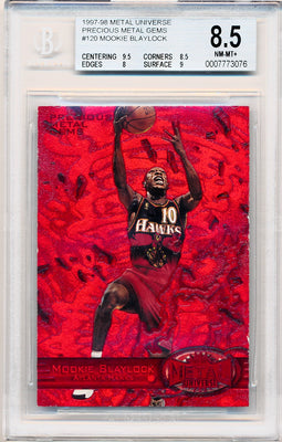 Skybox 1997-1998 Metal Universe Championship Precious Metal Gems Red #120 Mookie Blaylock 78/100 / BGS Grade 8.5