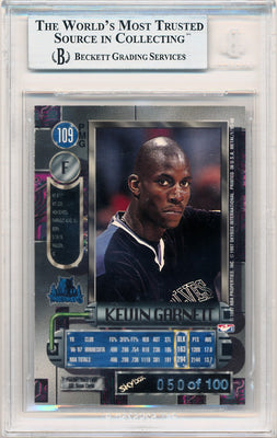 Skybox 1997-1998 Metal Universe Championship Precious Metal Gems Red #109 Kevin Garnet 50/100 / BGS Grade 8.5