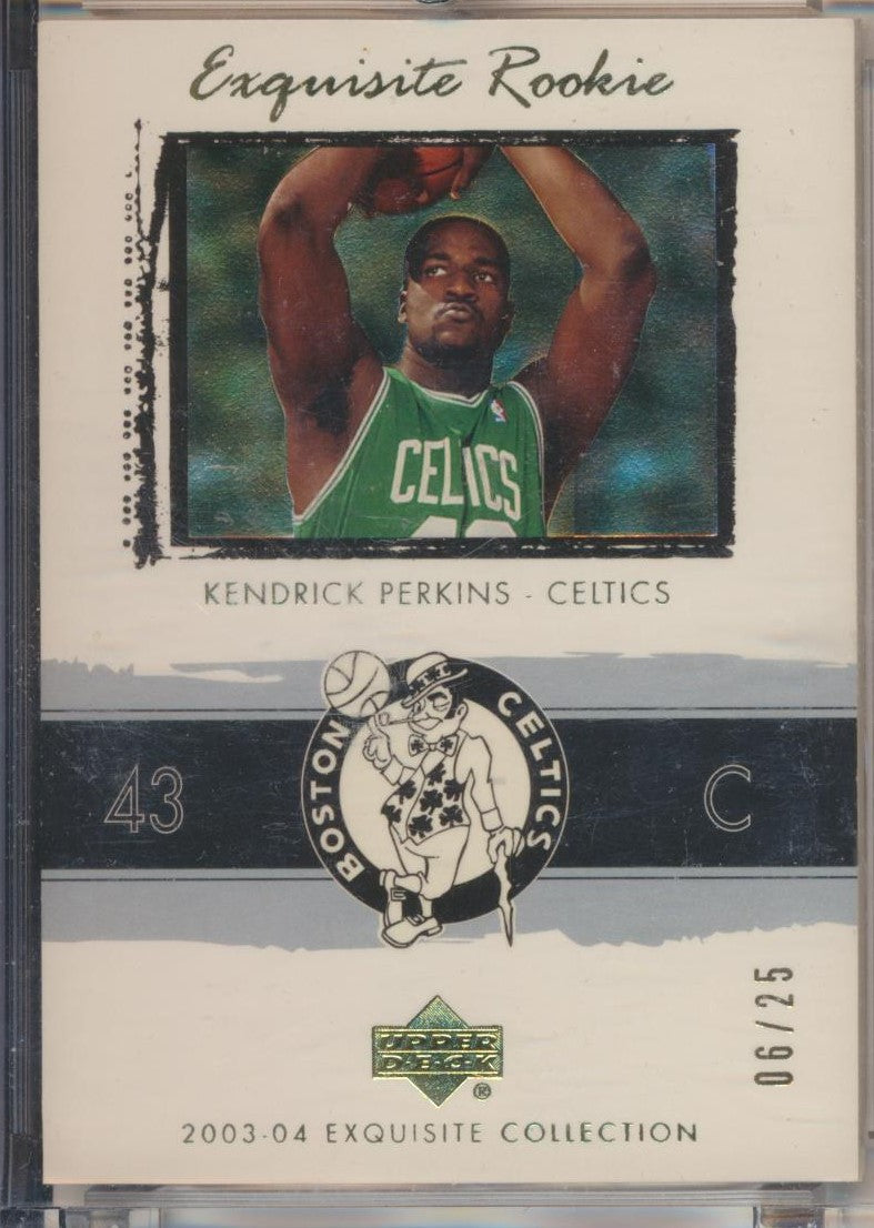 Upper Deck 2003-2004 Exquisite Collection Gold Rookie #55 Kendrick Perkins 6/25