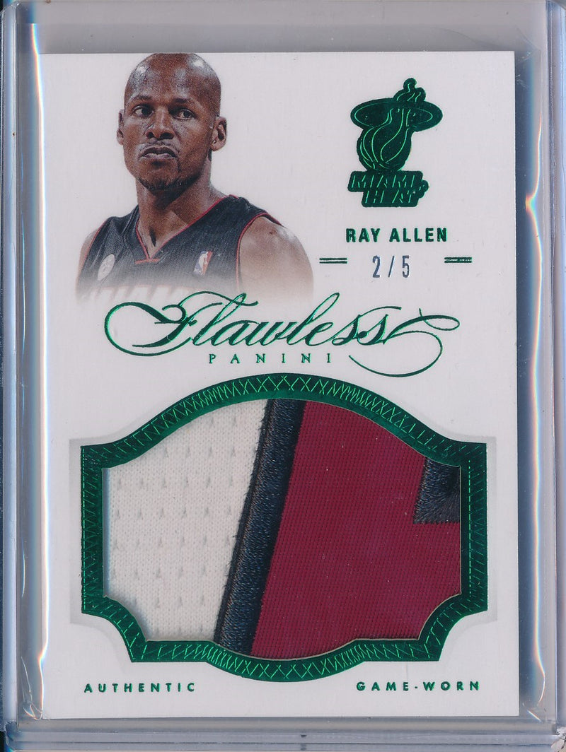 Panini 2012-2013 Flawless Emerald Jumbo Patches #21 Ray Allen 2/5