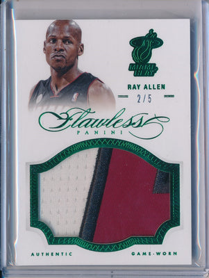 Panini 2012-2013 Flawless Emerald Jumbo Patches #21 Ray Allen 2/5