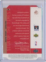 Upper Deck 1998-1999 SP Authentic Sign Of The Times #BK Brevin Knight