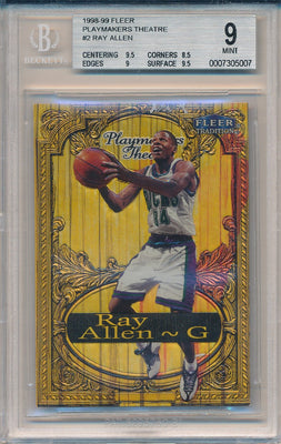 Fleer 1998-1999 Tradition Playmaker Theatre #2/15PT Ray Allen 96/100 / BGS Grade 9