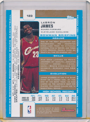 Topps 2003-2004 Bowman Rookie Card #123 Lebron James