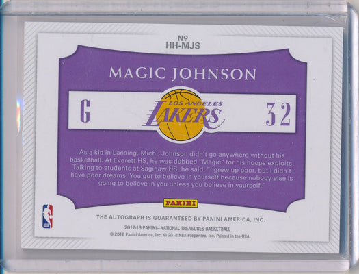 Panini 2017-2018 National Treasures HomeTown Heroes #HH-MJS Magic Johnson 5/10