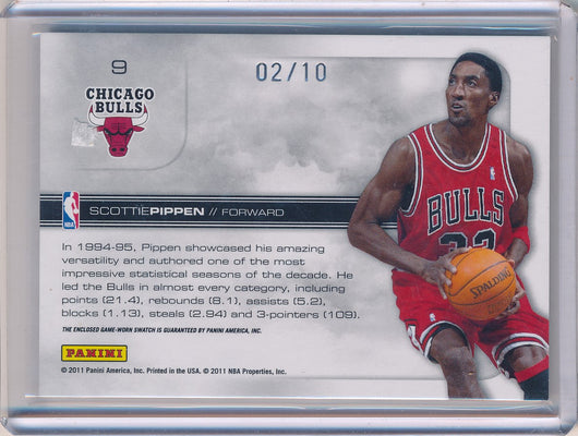 Panini 2010-2011 Absolute Memorbilia Marks Of Fame #5 Scottie Pippen 2/10