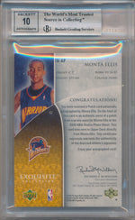 Upper Deck 2005-2006 Exquisite Collection Exquisite Rookie #76-AP Monta Ellis 154/225 / BGS Grade 9 / Auto Grade 10