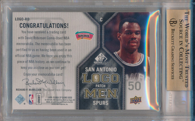 Upper Deck 2009-2010 SP Game Used Logo Men #LOGO-RO David Robinson 2/3 / BGS Grade 9.5