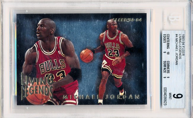 Fleer 1993-1994 Living Legends  #4 Michael Jordan 4/6 / BGS Grade 9