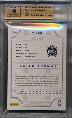 Panini 2012-2013 National Treasures  Gold #132 Isaiah Thomas 2/5 / BGS Grade 9.5 / Auto Grade 10