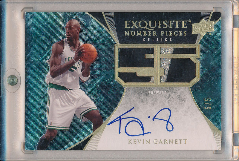 Upper Deck 2007-2008 Exquisite Collection Number Pieces #EN-KG Kevin Garnett 5/5