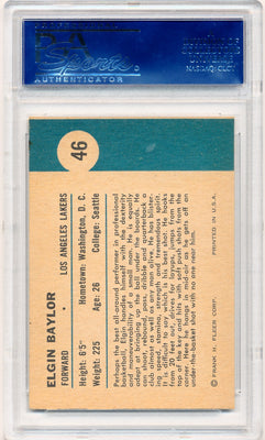 Fleer 1961 Los Angeles Lakers  #46 Elgin Baylor  / PSA Grade 7