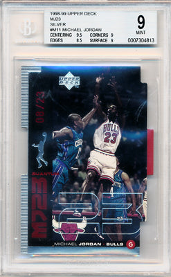 Upper Deck 1998-1999 MJ23 Silver #QMM11 Michael Jordan 8/23 / BGS Grade 9