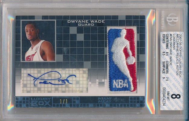 Topps 2007-2008 Luxury Box Mezzanine Relics Autos #MALR-DW Dwyane Wade  / BGS Grade 8 / Auto Grade 10