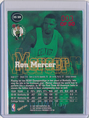 SkyBox 1997-1998 Premium Star Rubies #35SR Ron Mercer 3/50