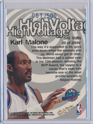 SkyBox 1997-1998 Hoops High Voltage #20/20HV Karl Malone 51/500