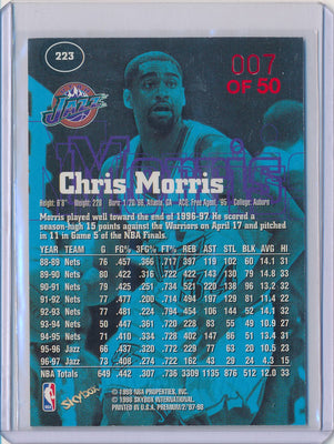 SkyBox 1997-1998 Premium Star Rubies #223 Chris Morris 7/50