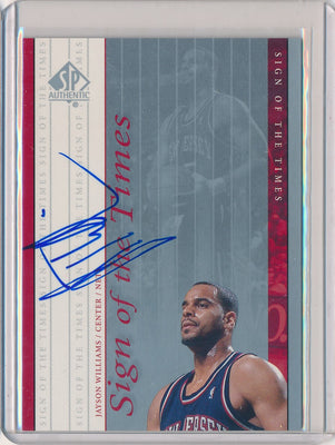 Upper Deck 1999-2000 SP Authentic Sign Of The Times #JY Jayson Williams