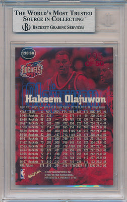 SkyBox 1997-1998 Premium Star Rubies #120SR Hakeem Olajuwon 5/50 / BGS Grade 9