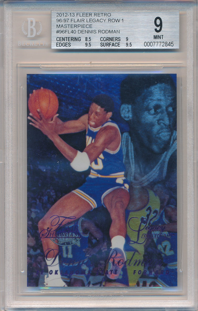 Fleer 2012-2013 Fleer Retro Legacy Masterpiece #1 Dennis Rodman 1/1 / BGS Grade 9