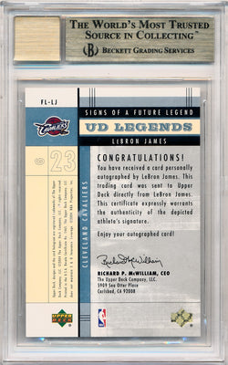 Upper Deck 2003-2004 Legends Signs Of A Future Legend #LJ Lebron James  / BGS Grade 9.5 / Auto Grade 10