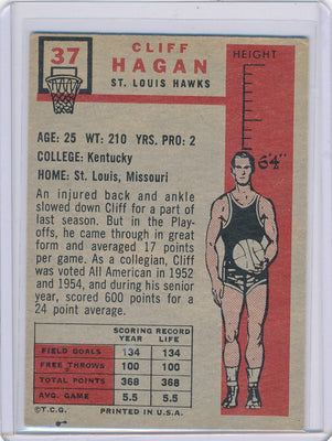 St.Louis Hawks  #37 Cliff Hagan