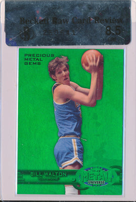 Upper Deck 2011-12 Fleer Retro Precious Metal Gems GREEN #PM-30 Bill Walton 6/10 / BGS Grade 8.5