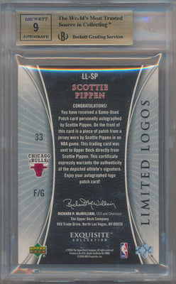 Upper Deck 2005-2006 Exquisite Collection Limited Logos #LL-SP Scottie Pippen 13/50 / BGS Grade 9.5 / Auto Grade 9