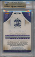 Panini 2012-2013 Immaculate Collection Numbers Parallel #133 Isiah Thomas 4/22 / BGS Grade 9.5 / Auto Grade 10