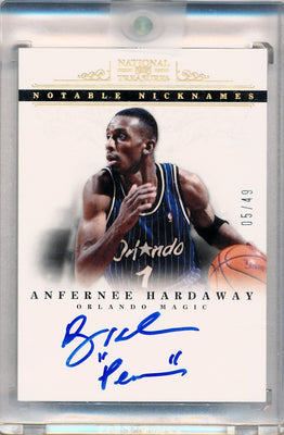 Panini 2012-2013 National Treasures  Notable Nicknames  #1 Anfernee Hardaway 5/49