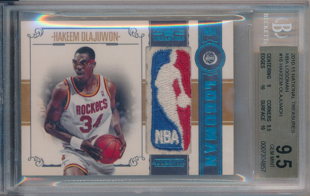 Panini 2010-2011 National Treasures NBA Logoman #16 Hakeem Olajuwon 1/1 / BGS Grade 9.5