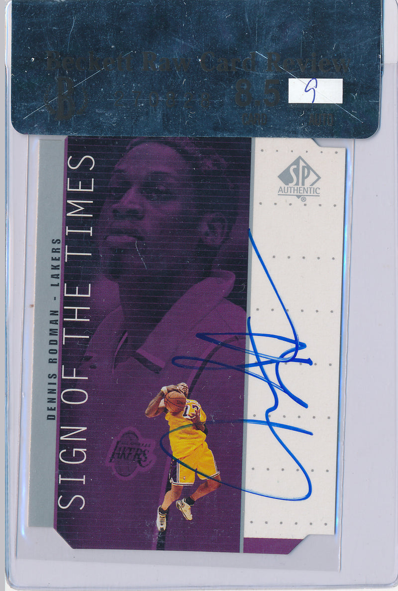 Upper Deck 1998-1999 SP Authentic Sign Of The Times #DR Dennis Rodman  / PSA Grade 8.5