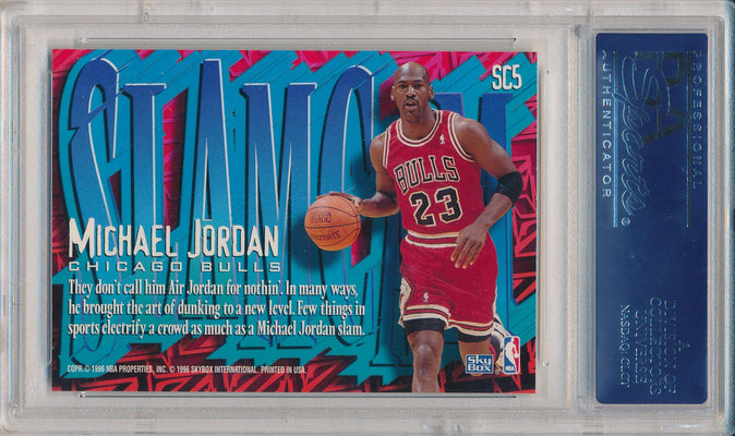 SkyBox 1996-1997 Z-Force Slam Cam #SC5 Michael Jordan  / PSA Grade 10