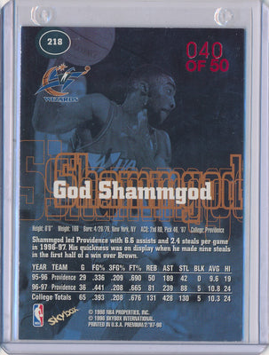 SkyBox 1997-1998 Premium Star Rubies #218 God Shammgod 40/50