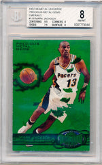 Skybox 1997-1998 Metal Universe Championship Precious Metal Gems Green #116 Mark Jackson 6/100 / BGS Grade 8