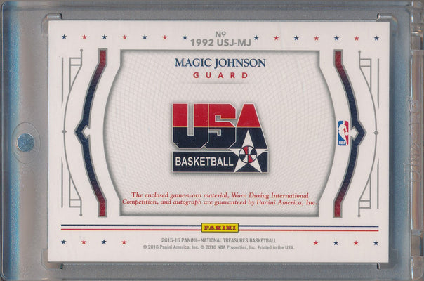 Panini 2015-2016 National Treasures USA Basketball #USJ-MJ Magic Johnson 11/25