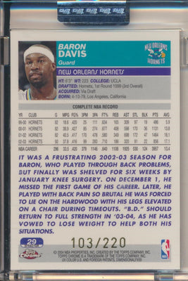 Topps  2003-2004 Chrome  X-Fractor #29 Baron Davis 103/220