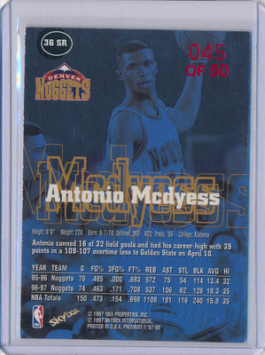 SkyBox 1997-1998 Premium Star Rubies #36SR Antonio McDyess 45/50