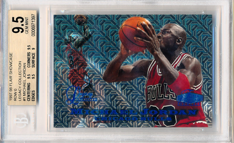 Fleer 1997-1998 Flair Showcase Legacy Collection Row 0 #1 Michael Jordan 45/100 / BGS Grade 9.5