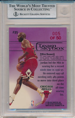 SkyBox 1997-1998 Premium Star Rubies #235 Michael Jordan 5/50 / BGS Grade 9