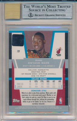 Topps 2003-2004 Bowman Signatures Basketball #79 Dwyane Wade 1092/1250 / BGS Grade 8.5 / Auto Grade 10