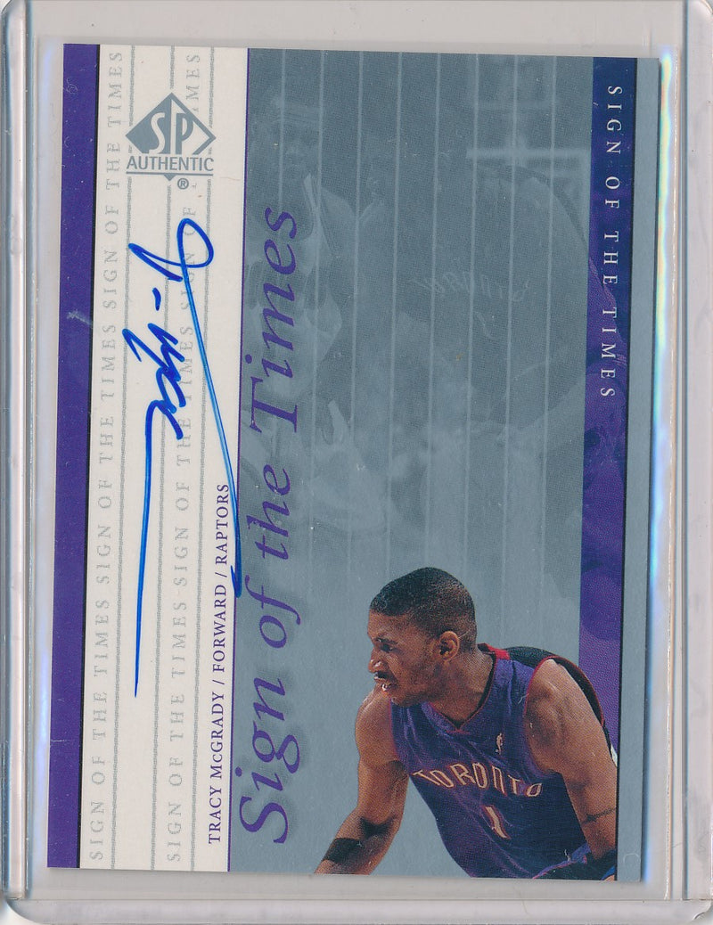 Upper Deck 1999-2000 SP Authentic Sign Of The Times #TR Tracy McGrady