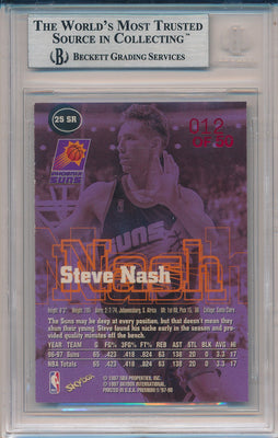 SkyBox 1997-1998 Premium Star Rubies #25SR Steve Nash 12/50 / BGS Grade 8.5