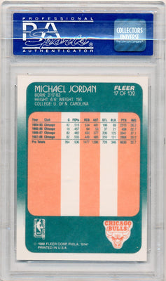 Fleer 1988   #17 Michael Jordan 17/132 / PSA Grade 9