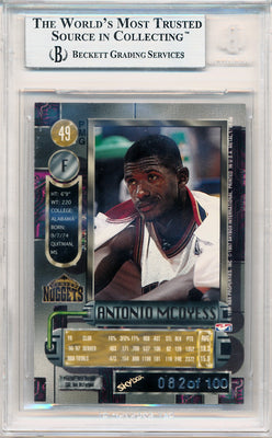 Skybox 1997-1998 Metal Universe Championship Precious Metal Gems Red #49 Antonio Mcdyess 82/100 / BGS Grade 8.5