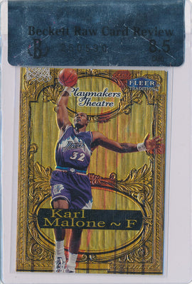 Fleer 1998-1999 Tradition Playmaker Theatre #10/15PT Karl Malone 61/100 / BGS Grade 8.5