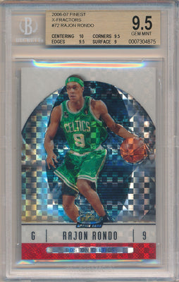 Topps 2006-07 Finest X-Fractors #72 Rajon Rondo 04/25 / BGS Grade 9.5