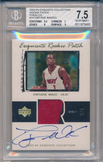 Upper Deck 2003-2004 Exquisite Collection Rookie Patch Parallel #74 Dwyane Wade 2/3 / BGS Grade 7.5 / Auto Grade 9