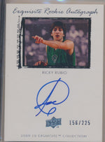 Upper Deck 2009-2010 Exquisite Collection Rookie Auto #44 Ricky Rubio 156/225