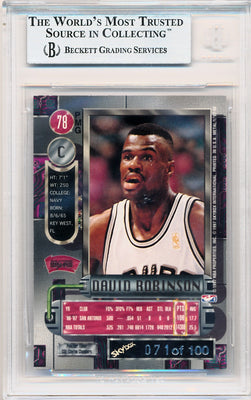 Skybox 1997-1998 Metal Universe Championship Precious Metal Gems Red #78 David Robinson 71/100 / BGS Grade 8.5